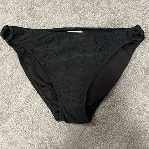 Shoshanna swimwear black eyelet bikini bottom